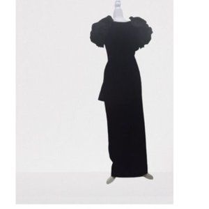 Vintage 80s does 30s Puff Sleeve Gown